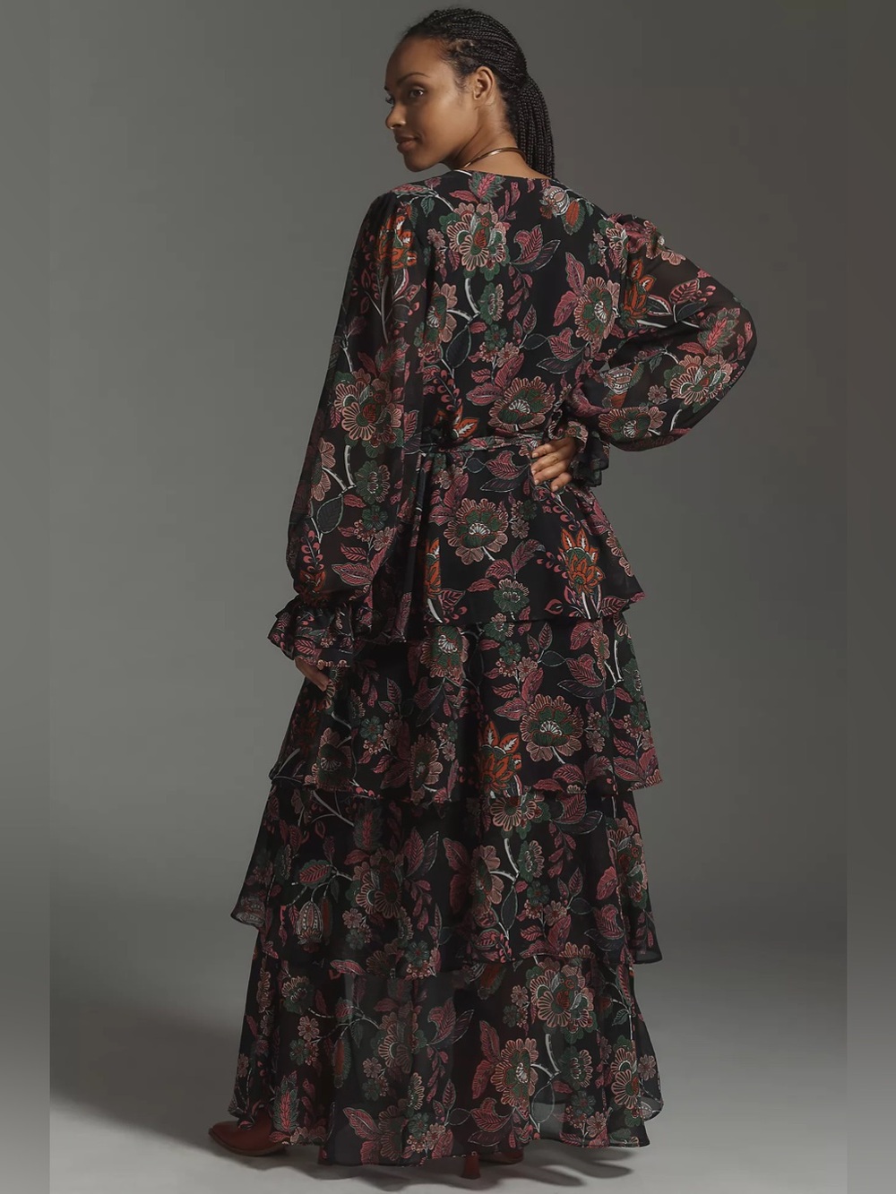 Anthropologie Hutch Long-Sleeve V-Neck Wrap Maxi Dress – Size 1X – Sold Out - Picture 5 of 16
